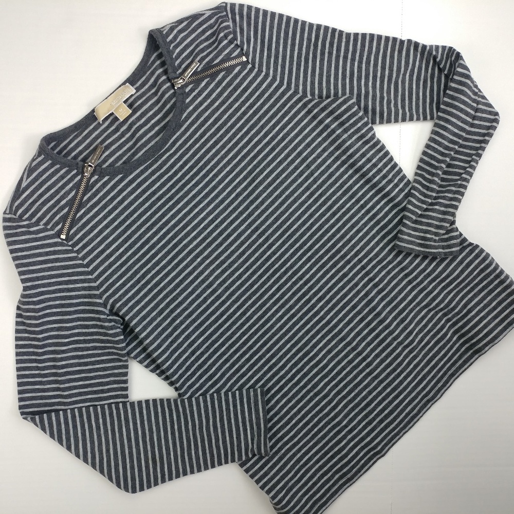 Michael Kors Double Zipper Lightweight Long Sleeve